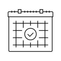 date for visit hairstylist line icon vector illustration