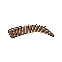 natural eyebrow color icon vector illustration