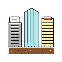 public and business zone land color icon vector illustration