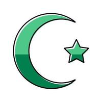 ilustración de vector de icono de color de religión islámica