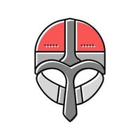 helmet viking nordic color icon vector illustration