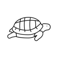 tortuga mascota línea icono vector ilustración