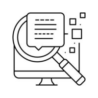 search information line icon vector illustration