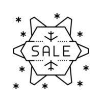 sale winter line icon vector illustration