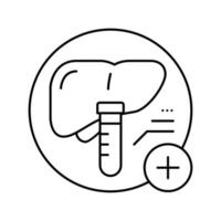 liver function tests health check line icon vector illustration