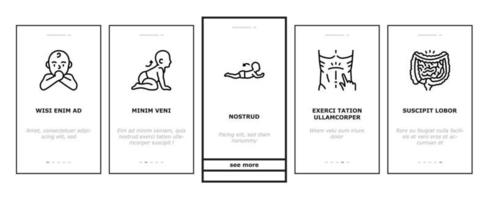 Reflex Of Human Neurology System onboarding icons set vector