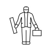 engineer or architect line icon vector illustration
