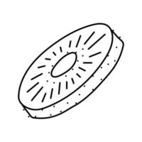 slice kiwi line icon vector illustration