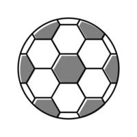 Ilustración de vector de icono de color de balón de fútbol