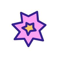 Star shining glitter icon vector. Isolated contour symbol illustration vector