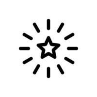 Star shining glitter icon vector. Isolated contour symbol illustration vector