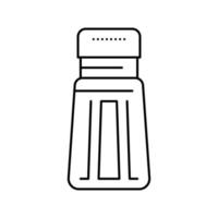 ilustración de vector de icono de línea de botella de sal