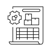 inventory adjustment report line icon vector illustration