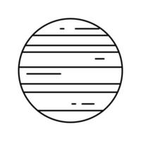 neptune planet line icon vector black illustration