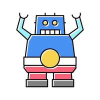 robotic geek color icon vector illustration sign