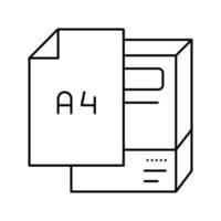 a4 paper format line icon vector illustration