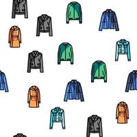 outerwear female clothes girl vector seamless pattern