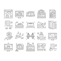 Modeling Engineering Collection Icons Set Vector sign