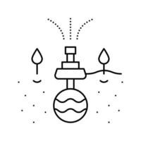 irrigation system from drain line icon vector illustration