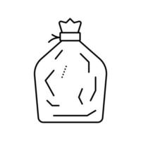 ilustración de vector de icono de línea de contenedor de basura