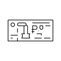 ruble rub line icon vector illustration