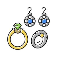 jewelry accessories color icon vector illustration