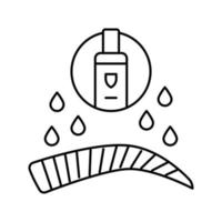 waterproof eyebrow line icon vector illustration