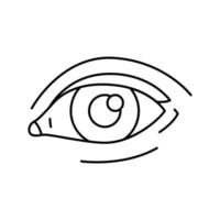 ojo cara línea icono vector ilustración