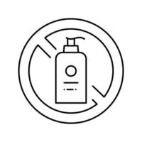 stop using liquid soap line icon vector illustration