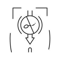 sperm sterilization line icon vector illustration