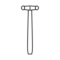 blocking hammer tool line icon vector illustration