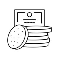 face sponges line icon vector illustration