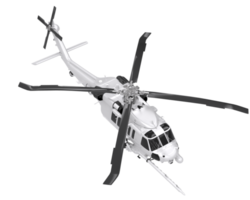 Hubschrauber isoliert auf transparentem Hintergrund. 3D-Rendering - Abbildung png