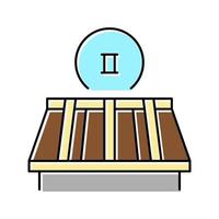 second stage of roof replacement color icon vector illustration