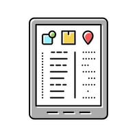 item list report color icon vector illustration