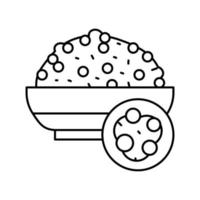 ilustración de vector de icono de línea de grano de mijo