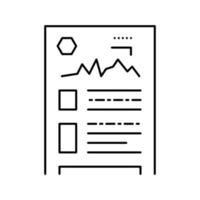 sales report line icon vector illustration