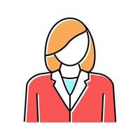 teacher woman color icon vector illustration