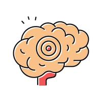 brain pain color icon vector illustration