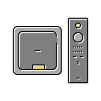 4k streaming player color icon vector illustration