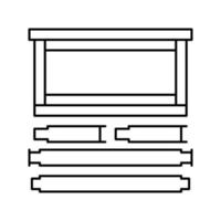 frames langstroth beekeeping line icon vector illustration