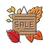 venta otoño color icono vector ilustración
