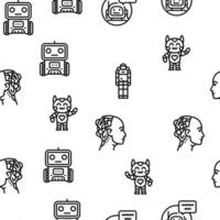 Robot Development And Industry vector seamless pattern