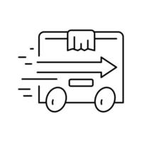 express delivery line icon vector illustration