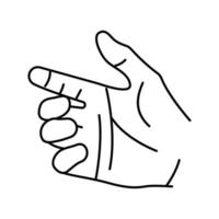 sostenga la ilustración de vector de icono de línea de mano