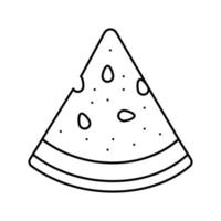 triangular slice watermelon line icon vector illustration