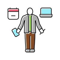 personal assistant color icon vector illustration