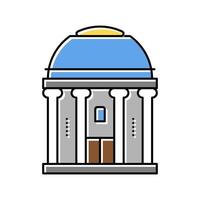 chapel building color icon vector isolated illustration