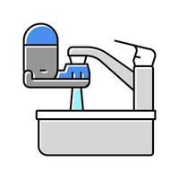 portable water filter for faucet color icon vector illustration