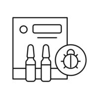 protection liquid from ticks line icon vector illustration